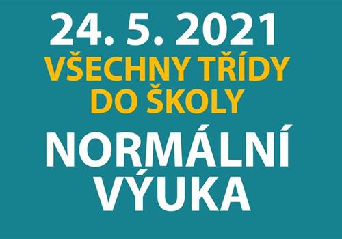 NÁVRAT DĚTÍ DO ŠKOLY 24. 5. 2021